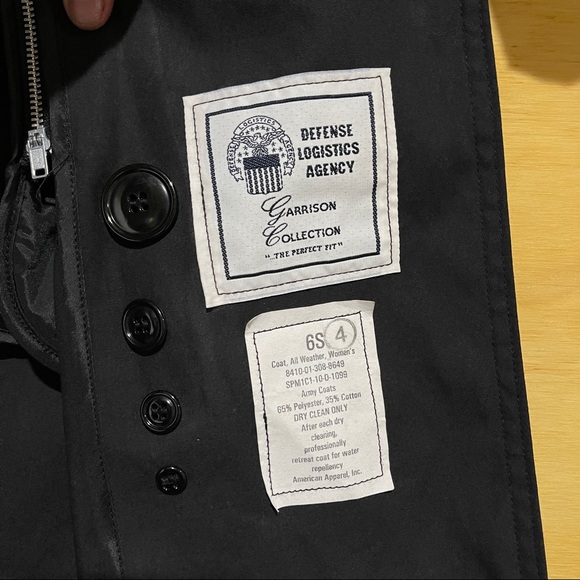 NWOT US Army DLATS Women's All Weather Coat, Black - Picture 9 of 13